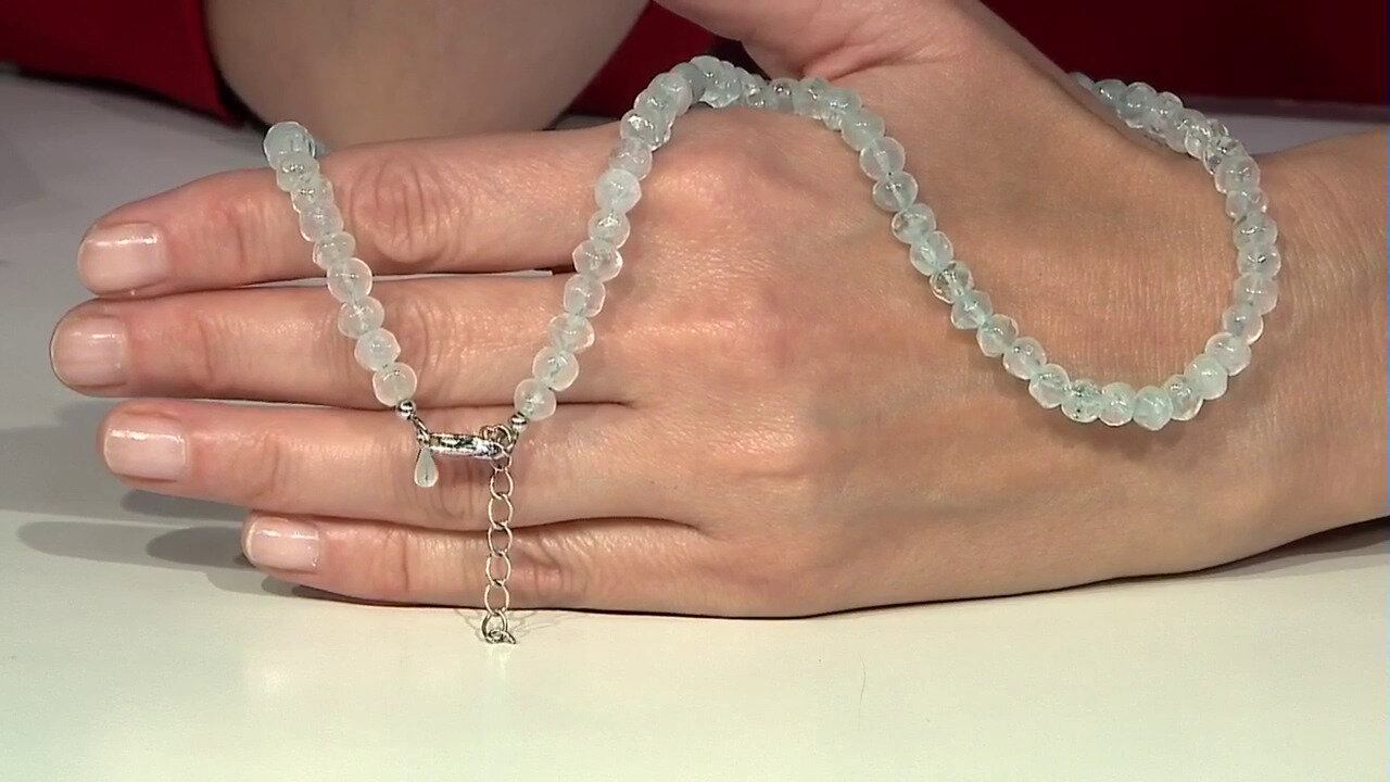 Video Brazilian Aquamarine Silver Necklace