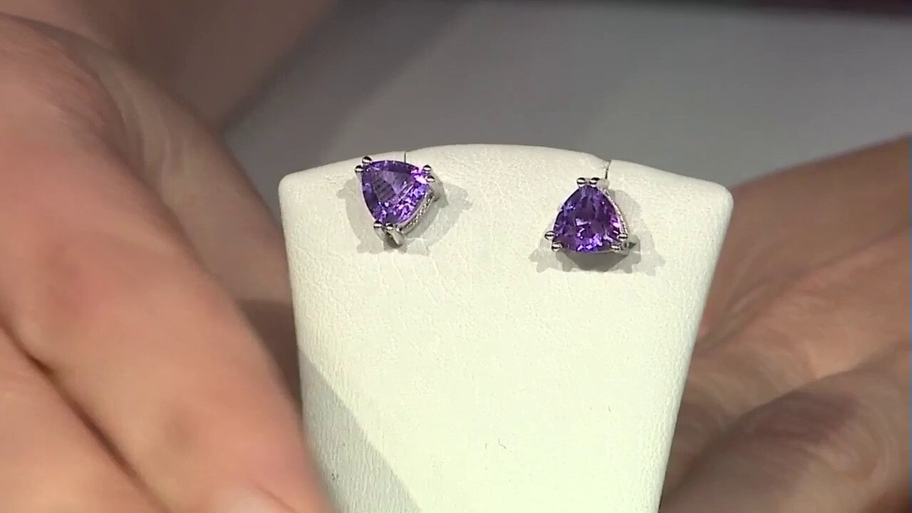 Video Uruguayan Amethyst Silver Earrings