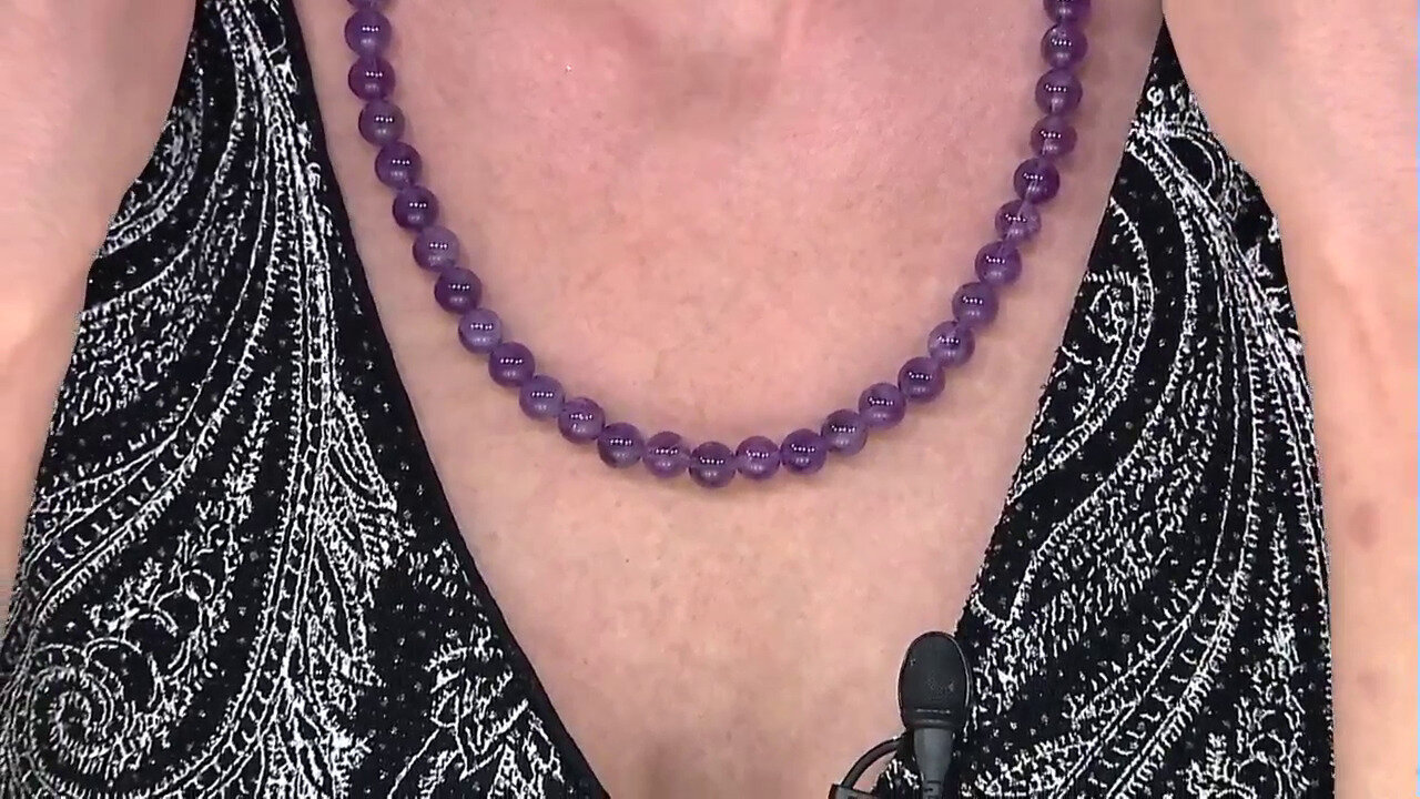 Video Zambian Amethyst Silver Necklace