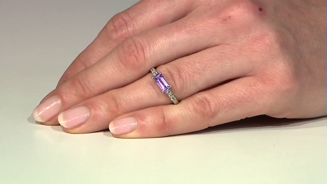 Video Amethyst Silver Ring