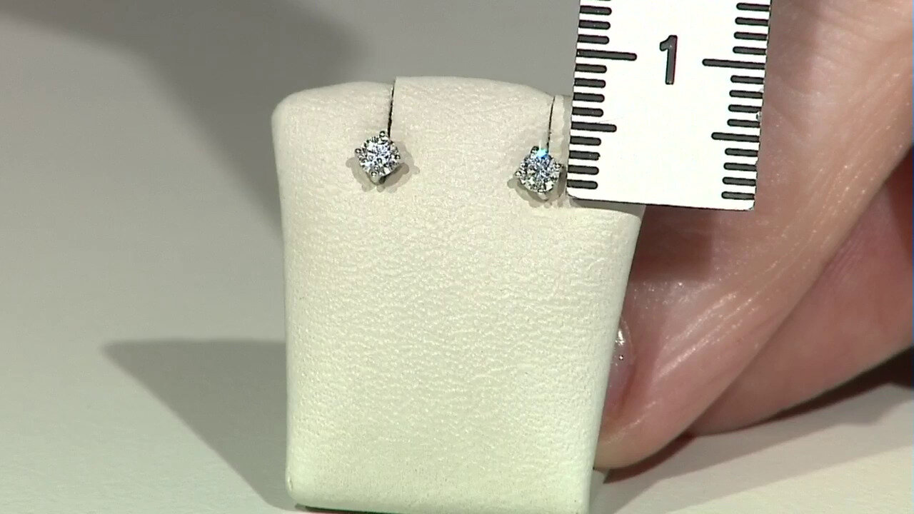 Video 9K SI1 (G) Diamond Gold Earrings (Annette)