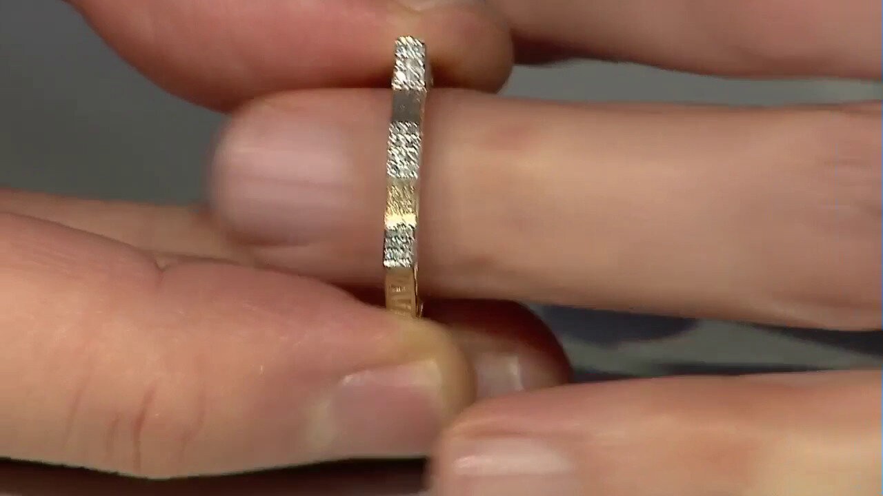 Video 9K I2 (I) Diamond Gold Ring (Ornaments by de Melo)