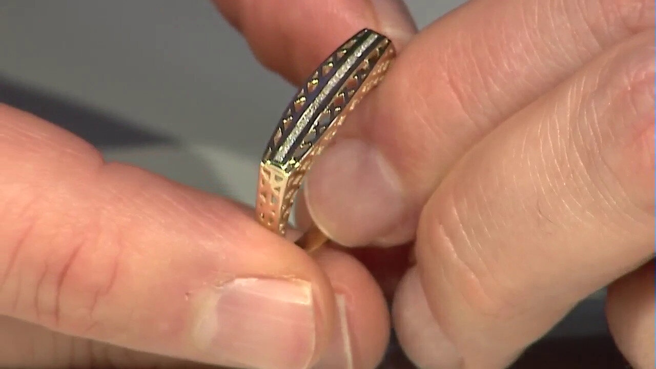 Video 9K I2 (J) Diamond Gold Ring (Ornaments by de Melo)