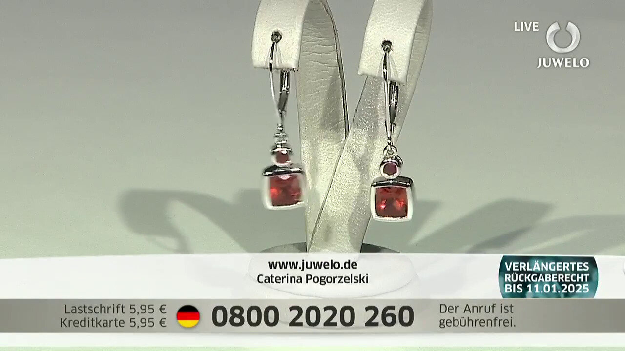 Video 9K Red Andesine Gold Earrings (KM by Juwelo)