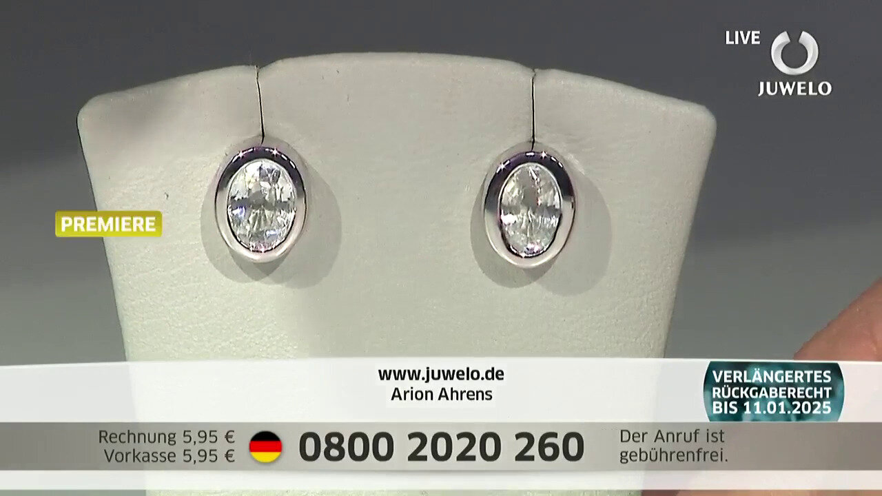 Video Zircon Silver Earrings