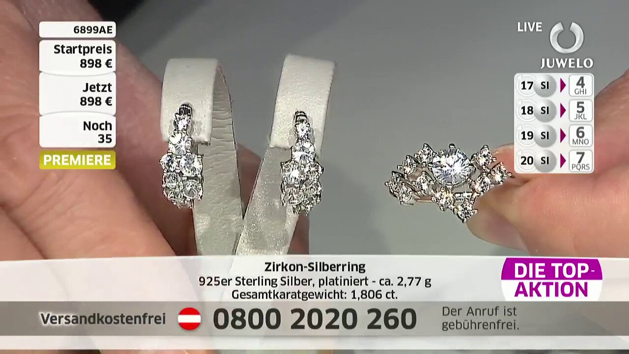 Video Zircon Silver Ring