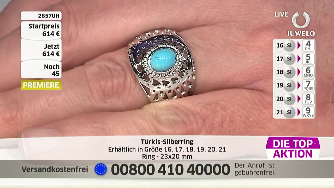 Video Turquoise Silver Ring