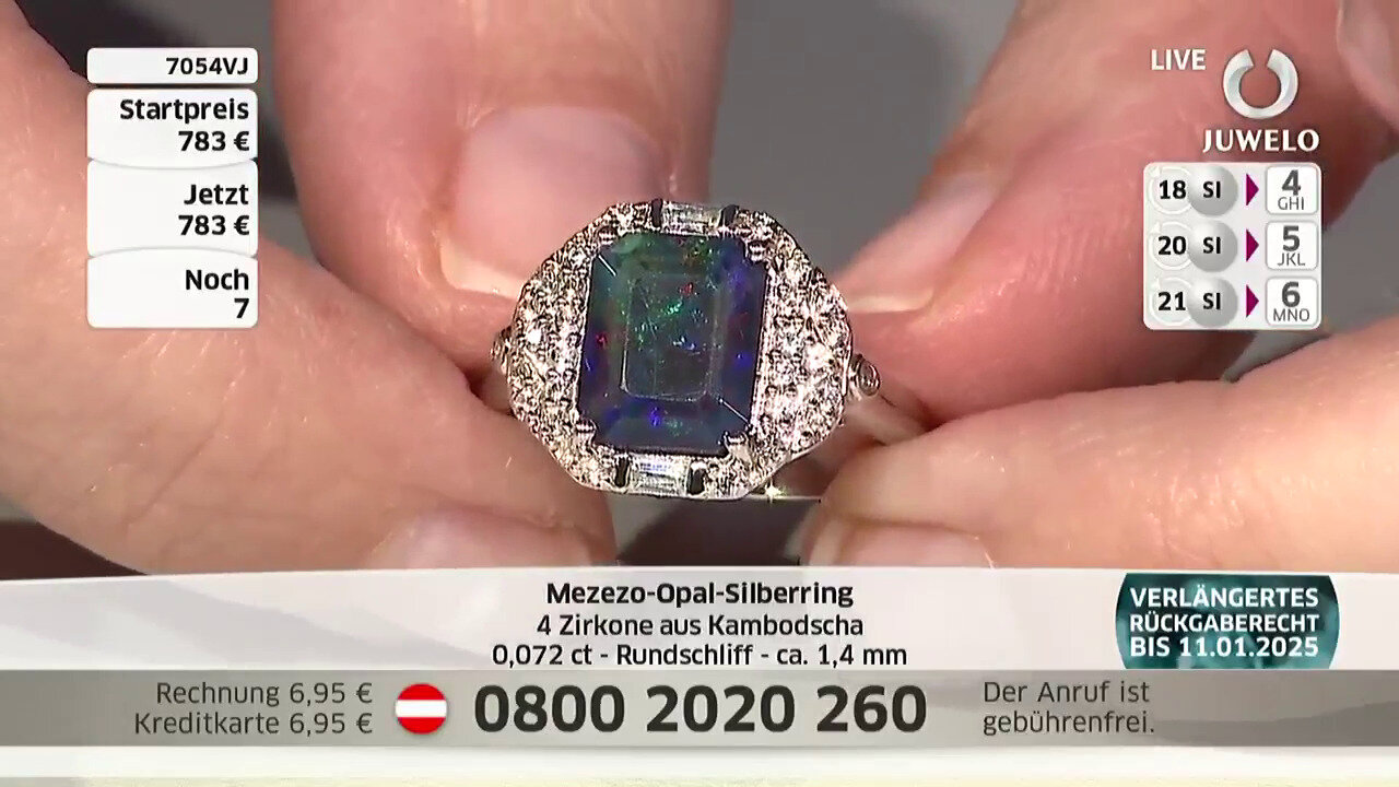 Video Mezezo Opal Silver Ring