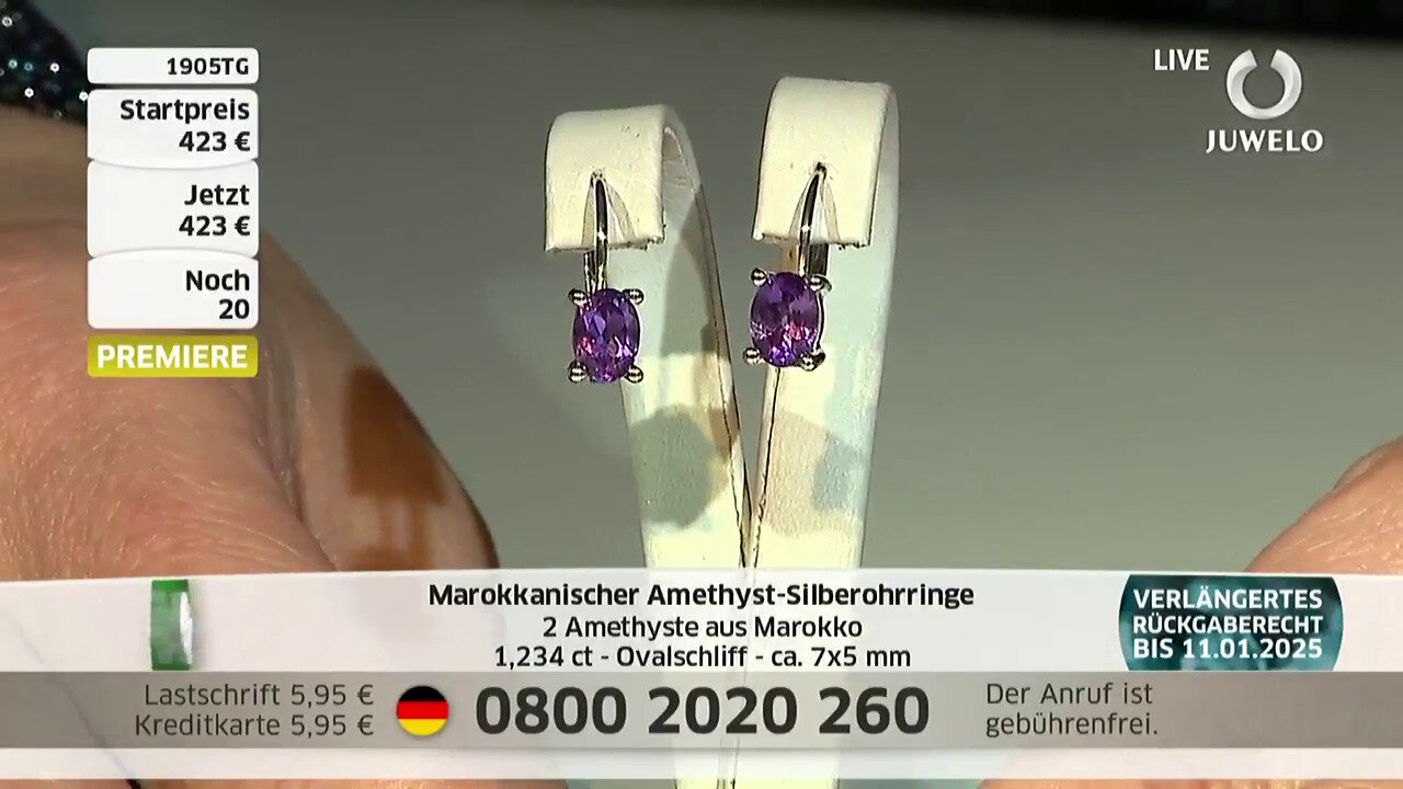 Video Moroccan Amethyst Silver Earrings