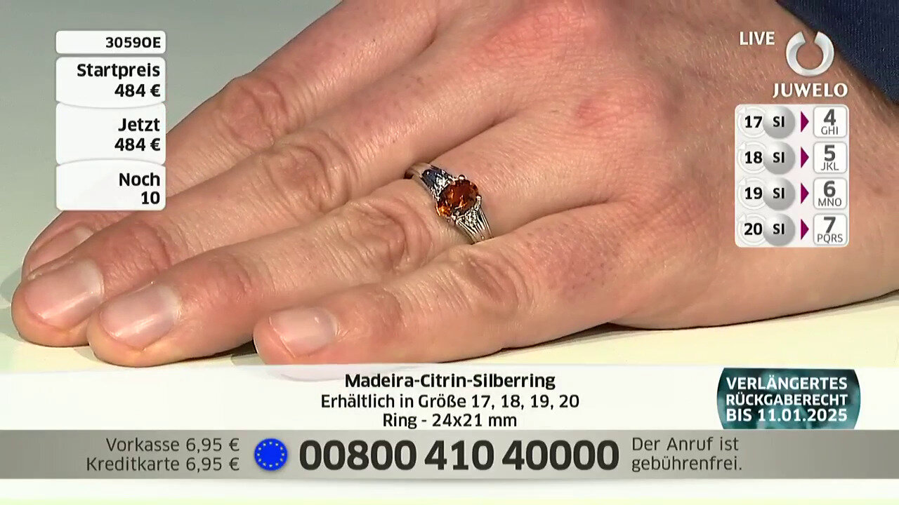 Video Madeira Citrine Silver Ring