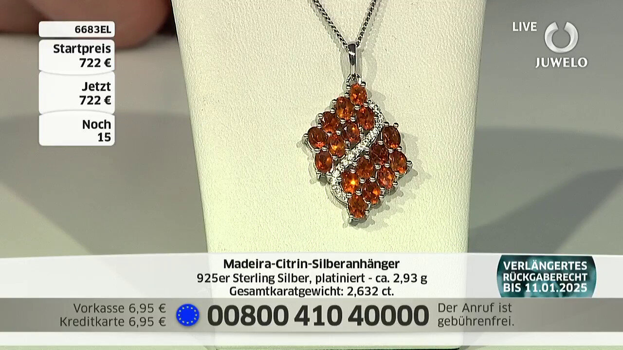 Video Madeira Citrine Silver Pendant