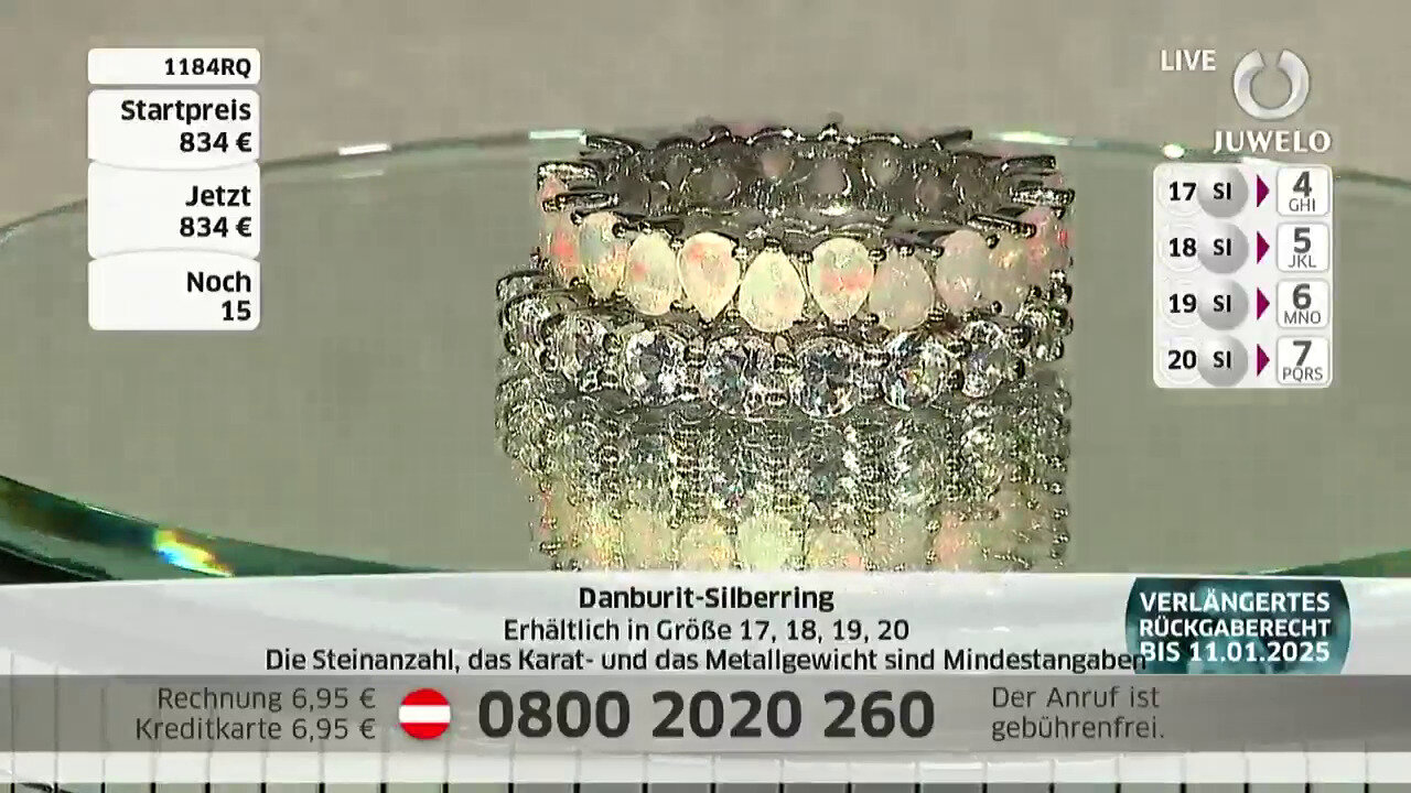 Video Zilveren ring met danburietkristallen