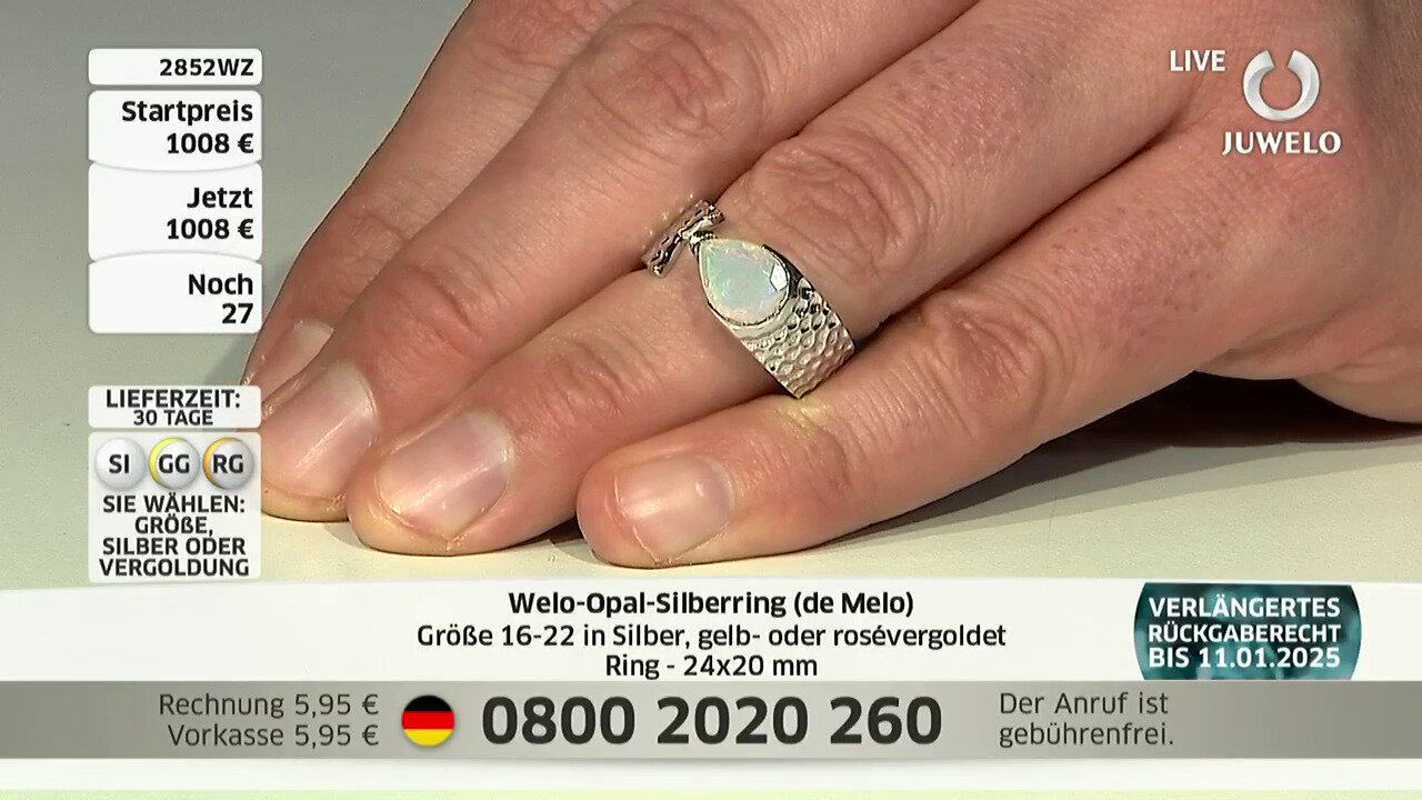 Video Welo Opal Silver Ring (de Melo)