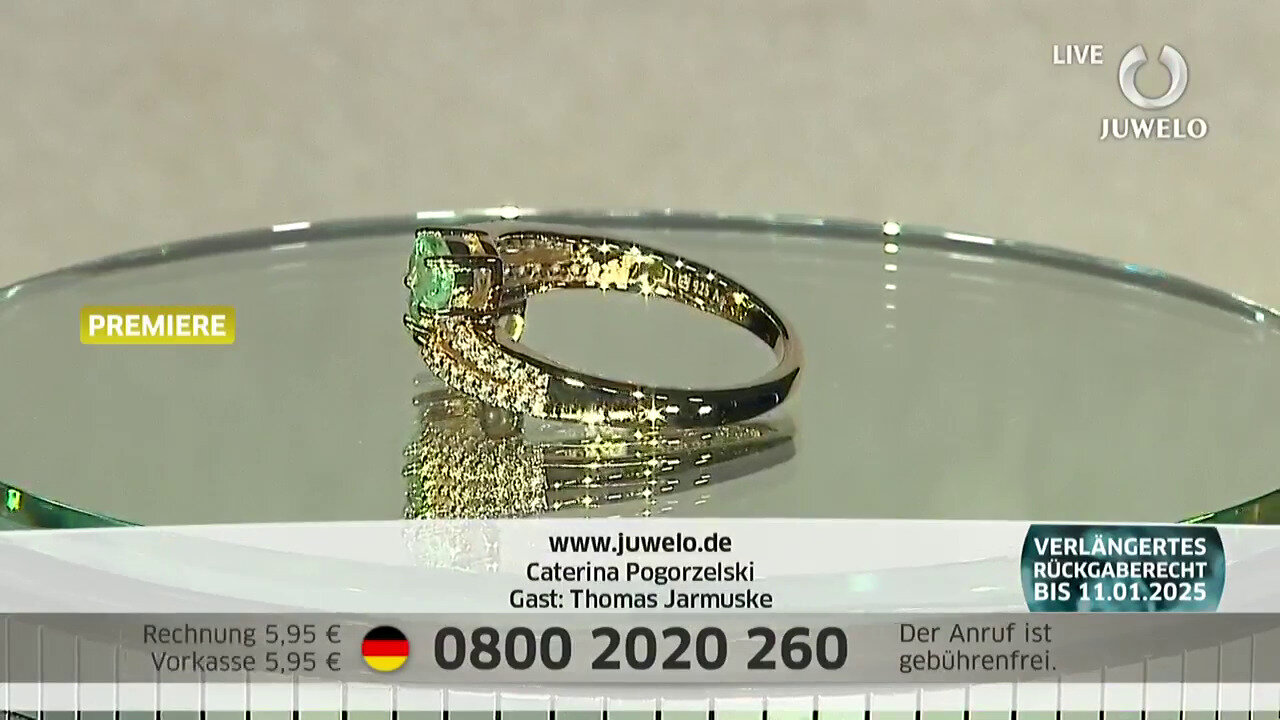 Video Bague en argent et Emeraude de Russie