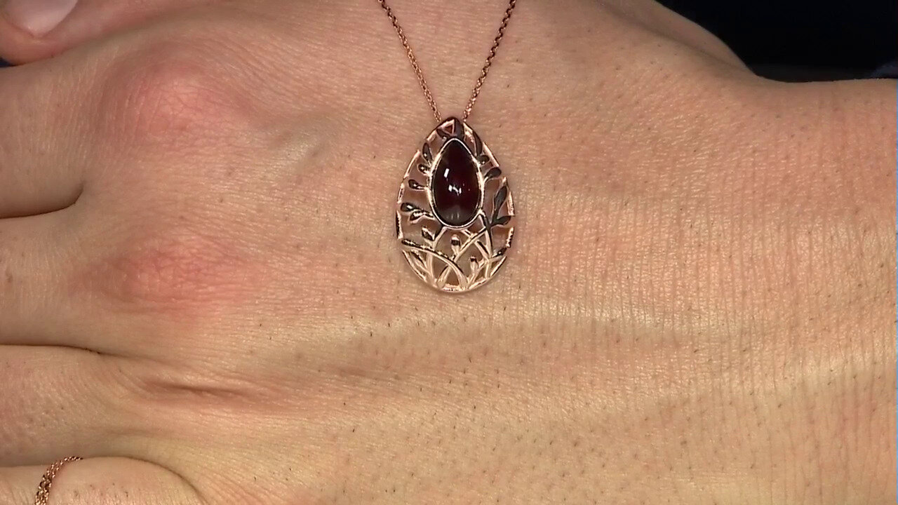 Video Cherry Baltic Amber Silver Pendant (dagen)