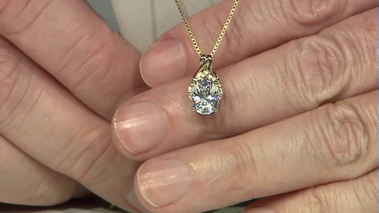 Video 9K Zircon Gold Pendant