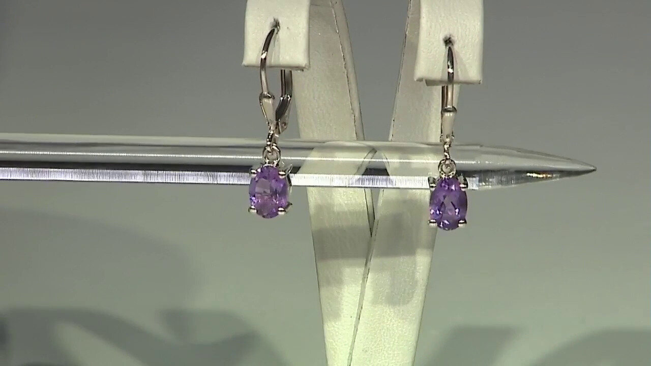 Video Uruguayan Amethyst Silver Earrings