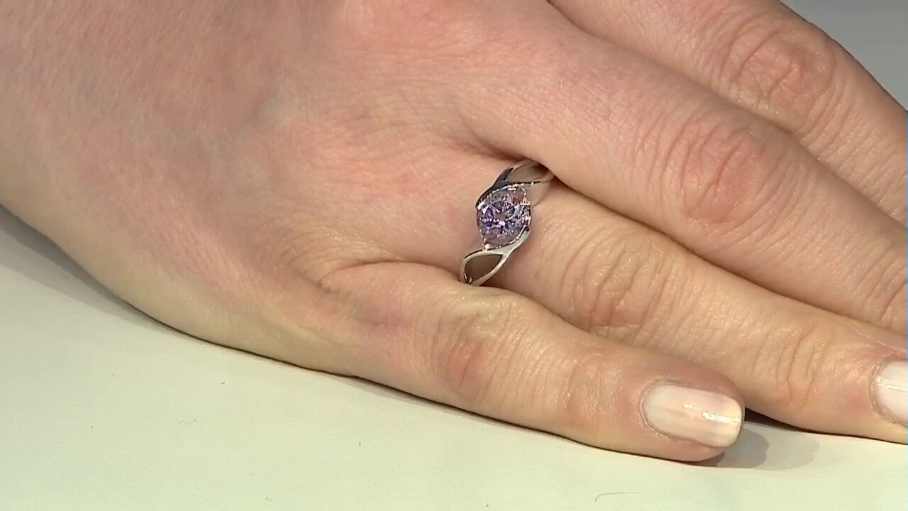 Video Rose de France Amethyst Silver Ring