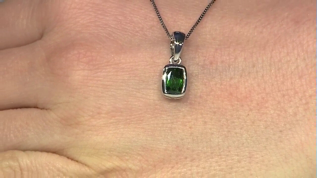 Video Russian Diopside Silver Pendant