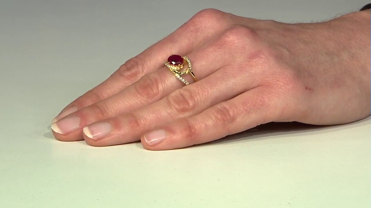 Video Bemainty Ruby Silver Ring