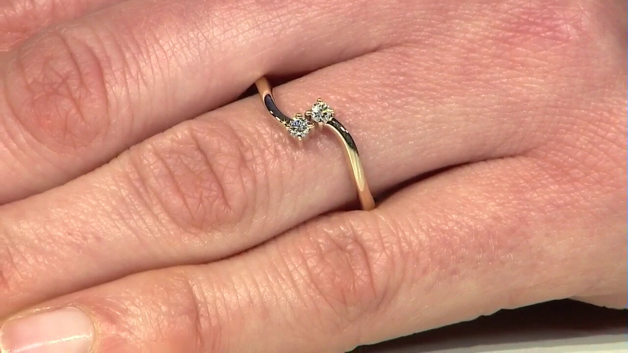 Video 9K IF (G) Diamond Gold Ring (de Melo)