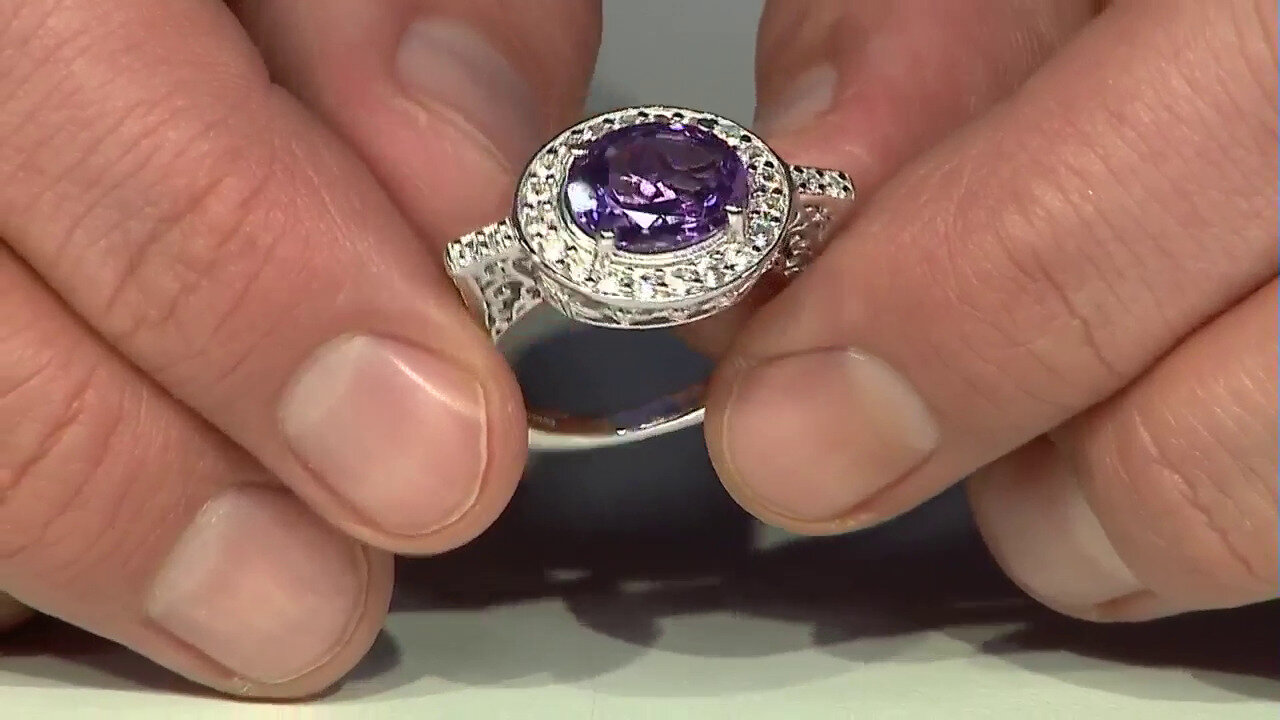 Video Amethyst Silver Ring (Dallas Prince Designs)