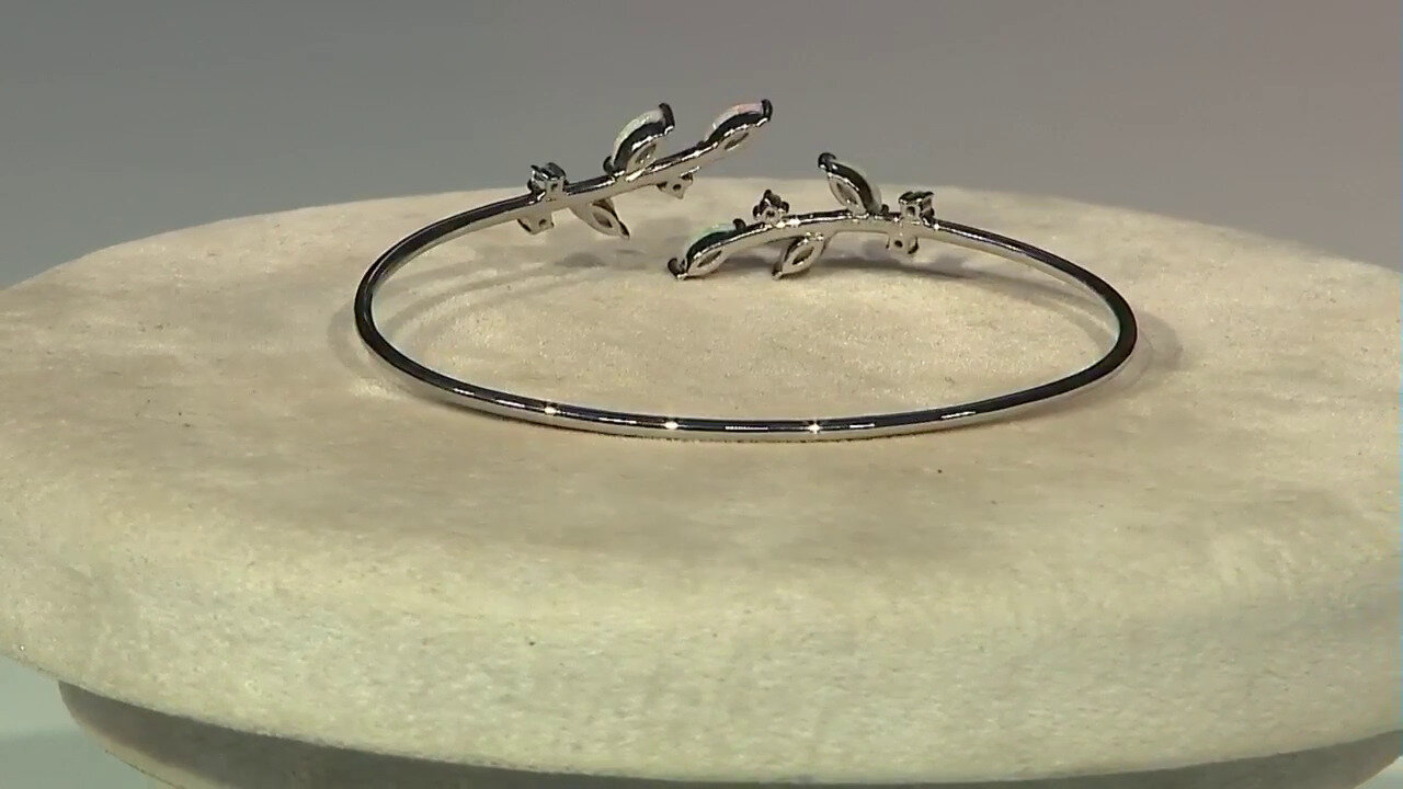 Video Welo Opal Silver Bangle