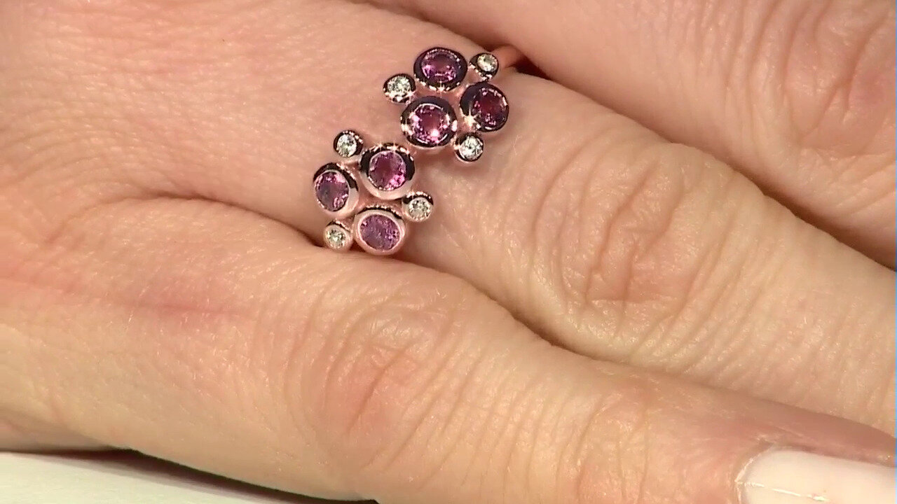 Video Nigerian Pink Tourmaline Silver Ring