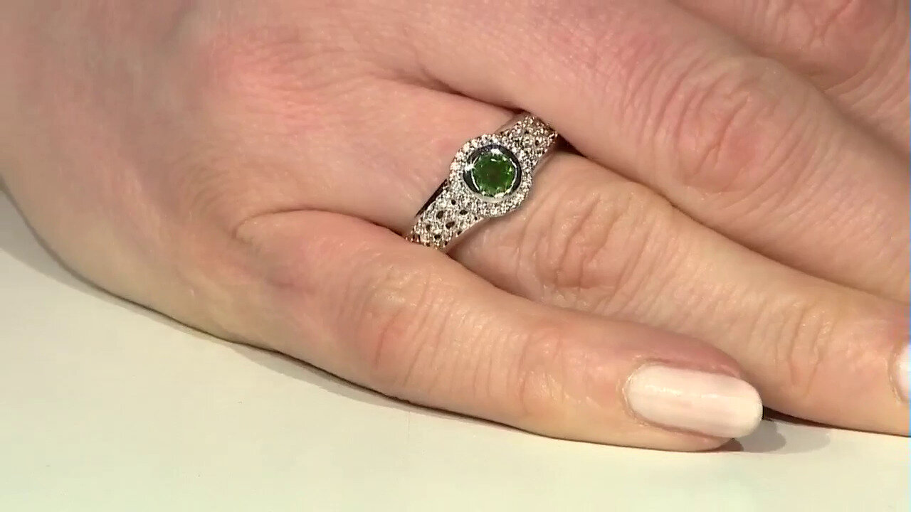 Video Russian Diopside Silver Ring