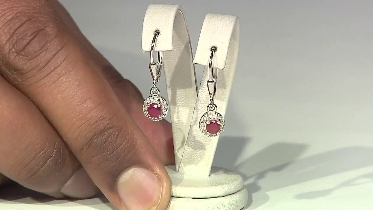 Video Madagascar Ruby Silver Earrings