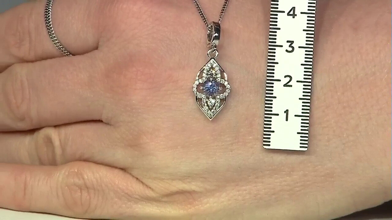 Video Unheated Tanzanite Silver Pendant