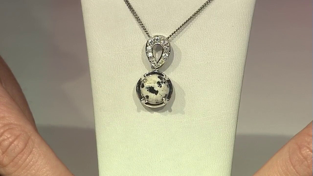 Video Dalmatian Jasper Silver Pendant