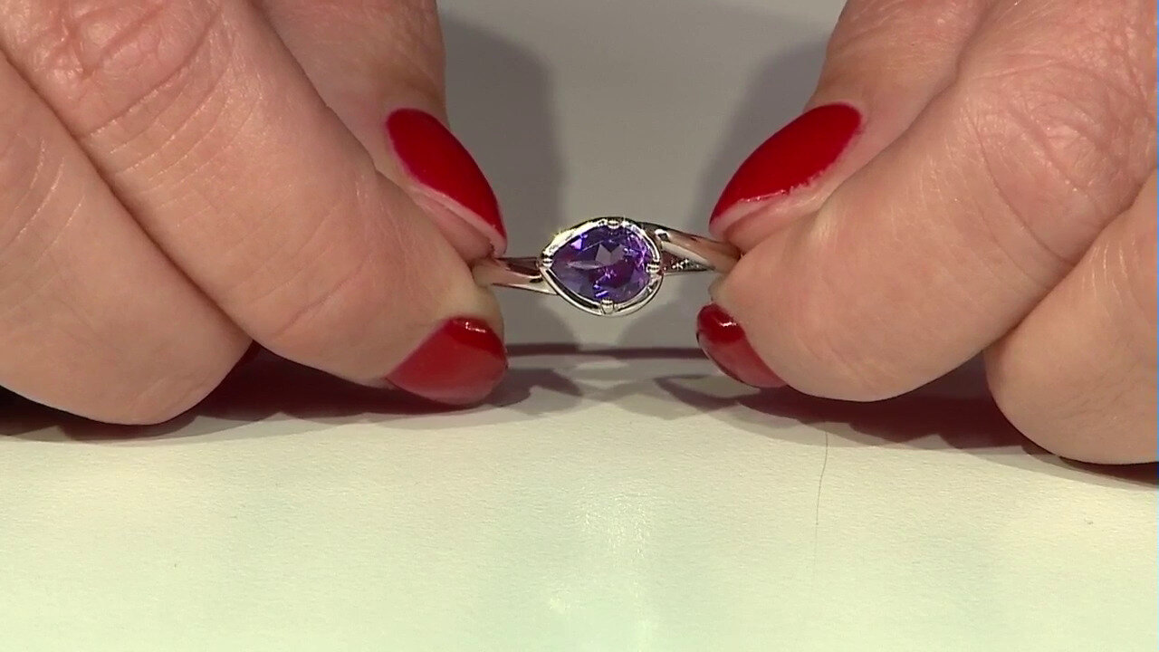 Video Bague en argent et Améthyste d'Uruguay