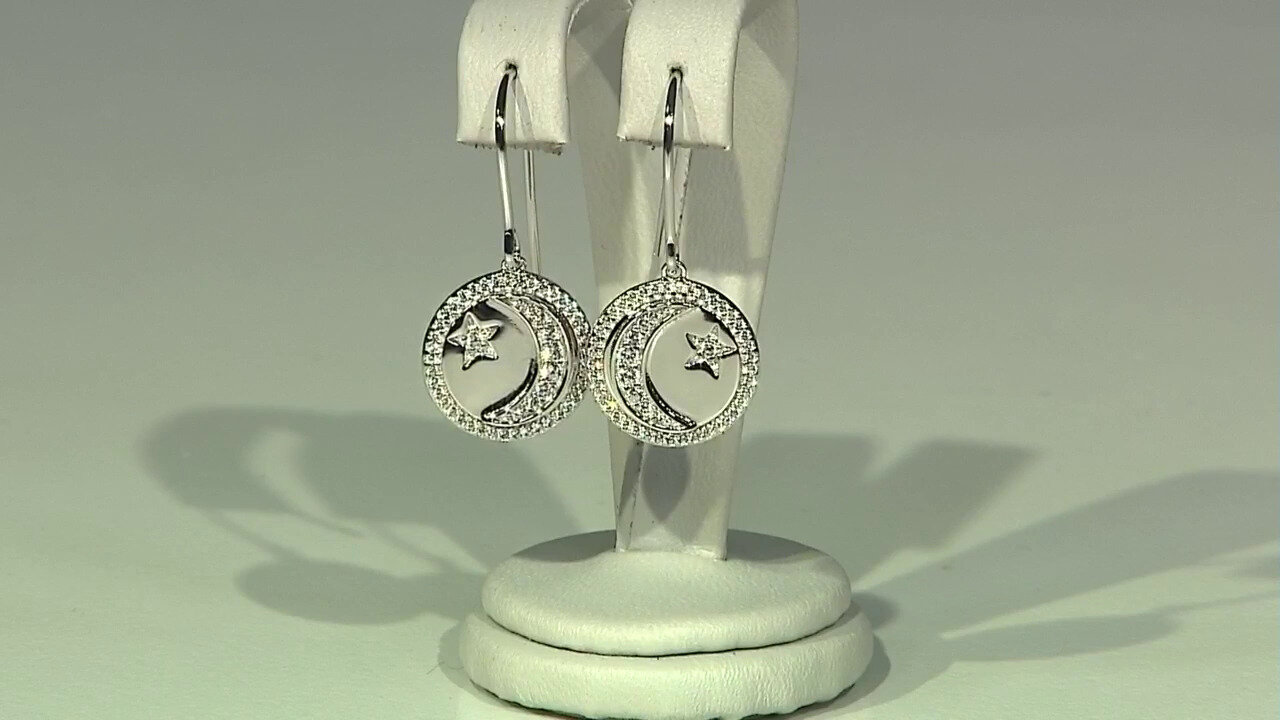 Video Boucles d'oreilles en argent et Zircon