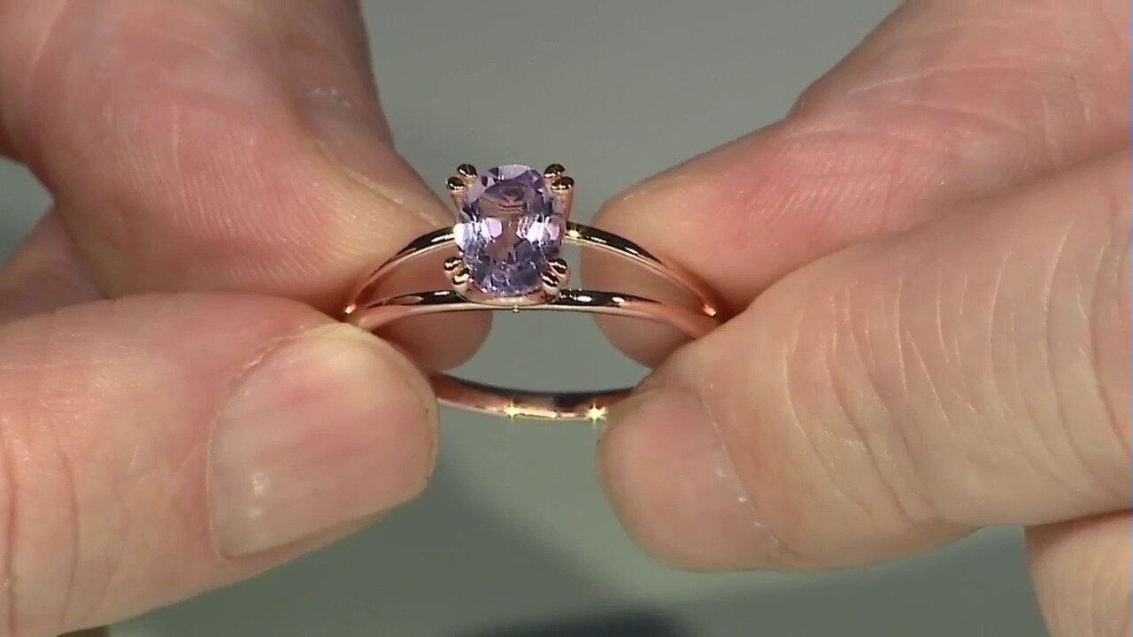 Video Anillo en plata con Amatista Rosa de Francia