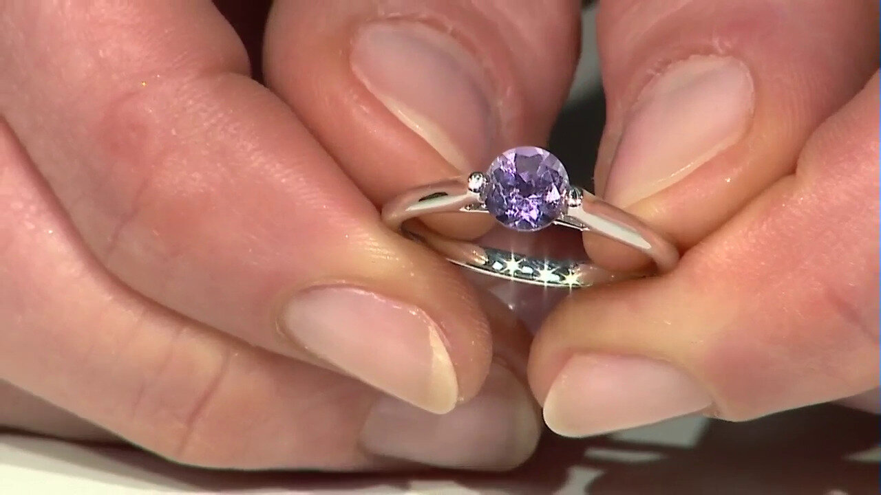 Video Amethyst Silver Ring