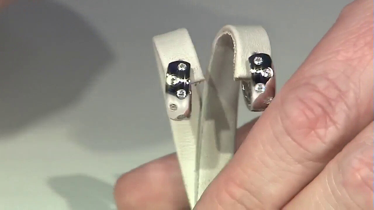 Video Zircon Silver Earrings