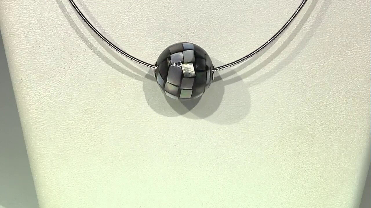 Video Mother of Pearl Silver Pendant (MONOSONO COLLECTION)