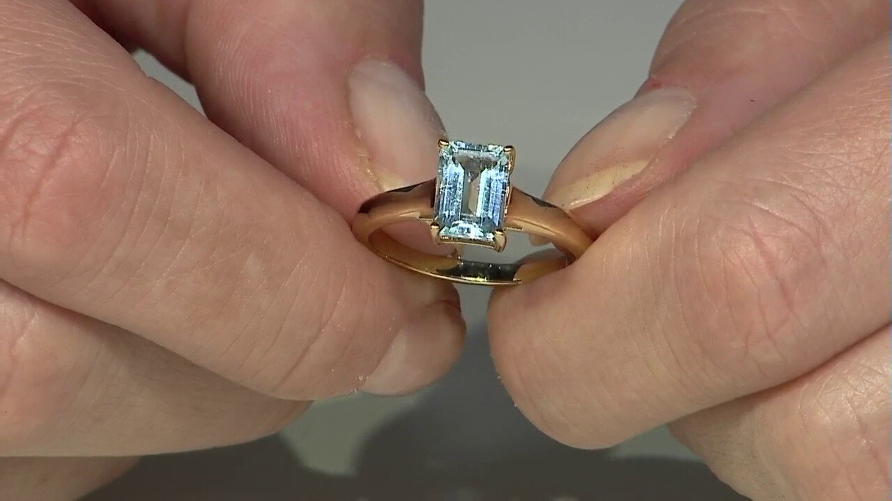 Video Brazilian Aquamarine Silver Ring