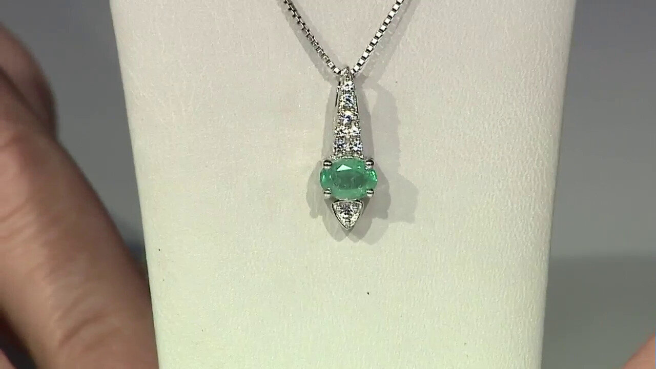 Video Russian Emerald Silver Pendant