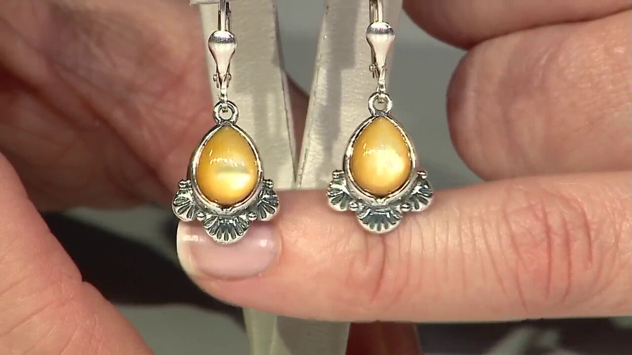 Video Boucles d'oreilles en argent et Nacre (Desert Chic)