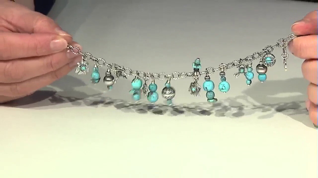 Video Turquoise Silver Bracelet (Desert Chic)