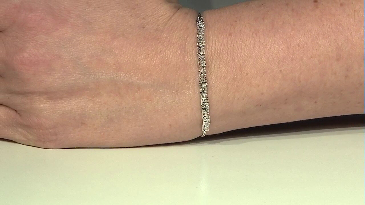 Video White Topaz Silver Bracelet