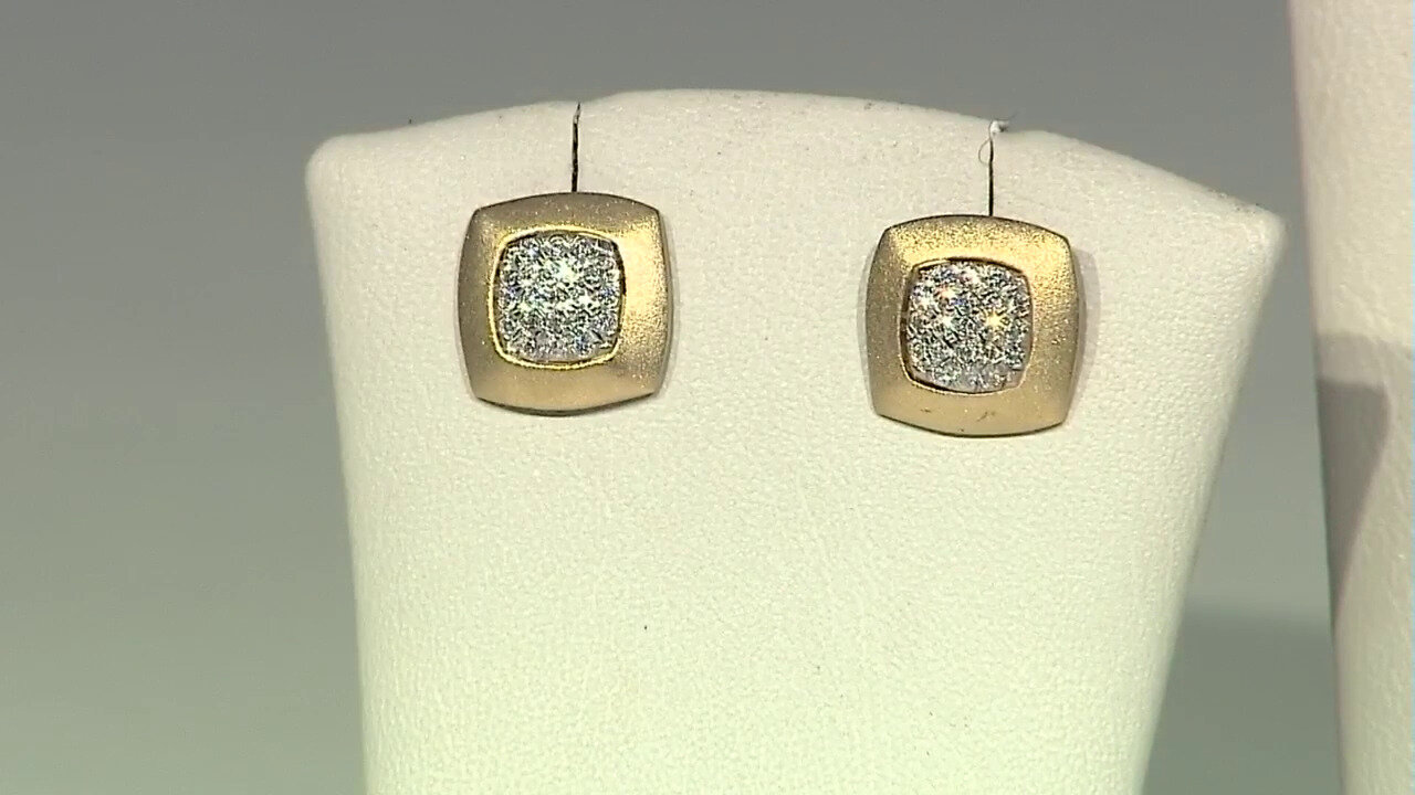 Video 14K SI1 (H) Diamond Gold Earrings