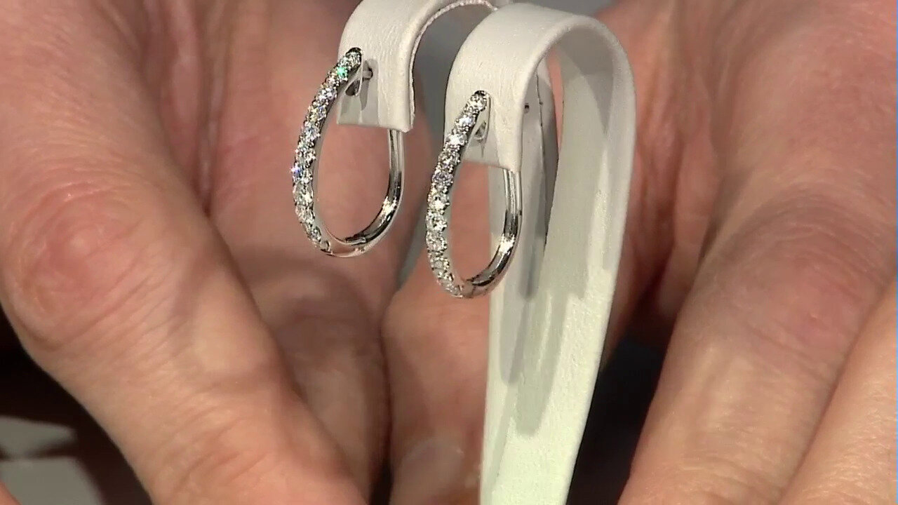 Video 14K I1 (H) Diamond Gold Earrings (CIRARI)