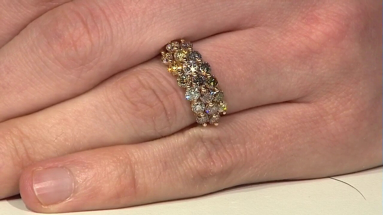 Video 14K SI2 Fancy Diamond Gold Ring (CIRARI)