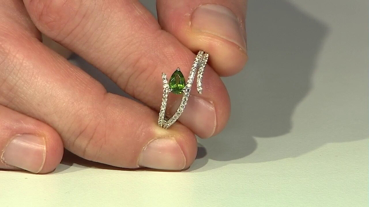 Video Russian Diopside Silver Ring