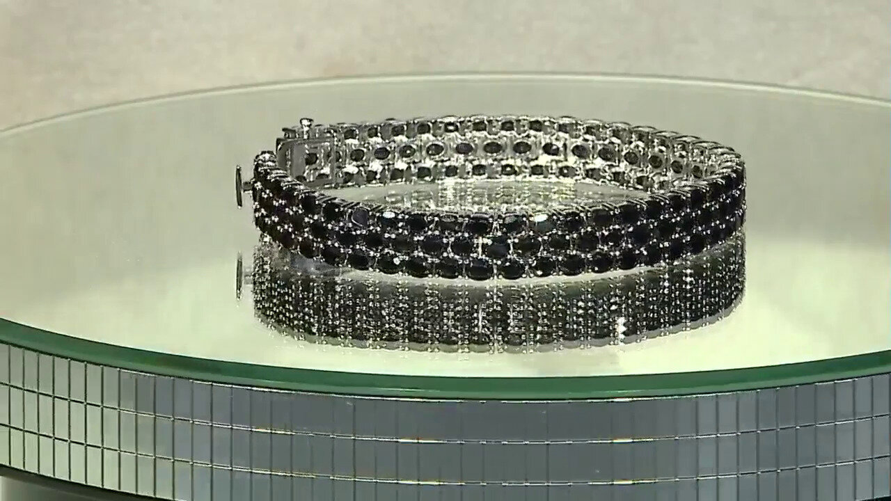 Video Black Spinel Silver Bracelet