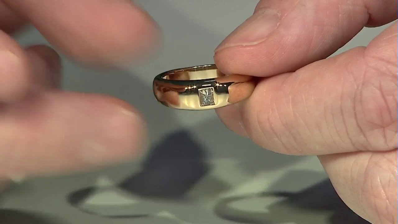 Video Anillo en plata con Diamante chocolate I3