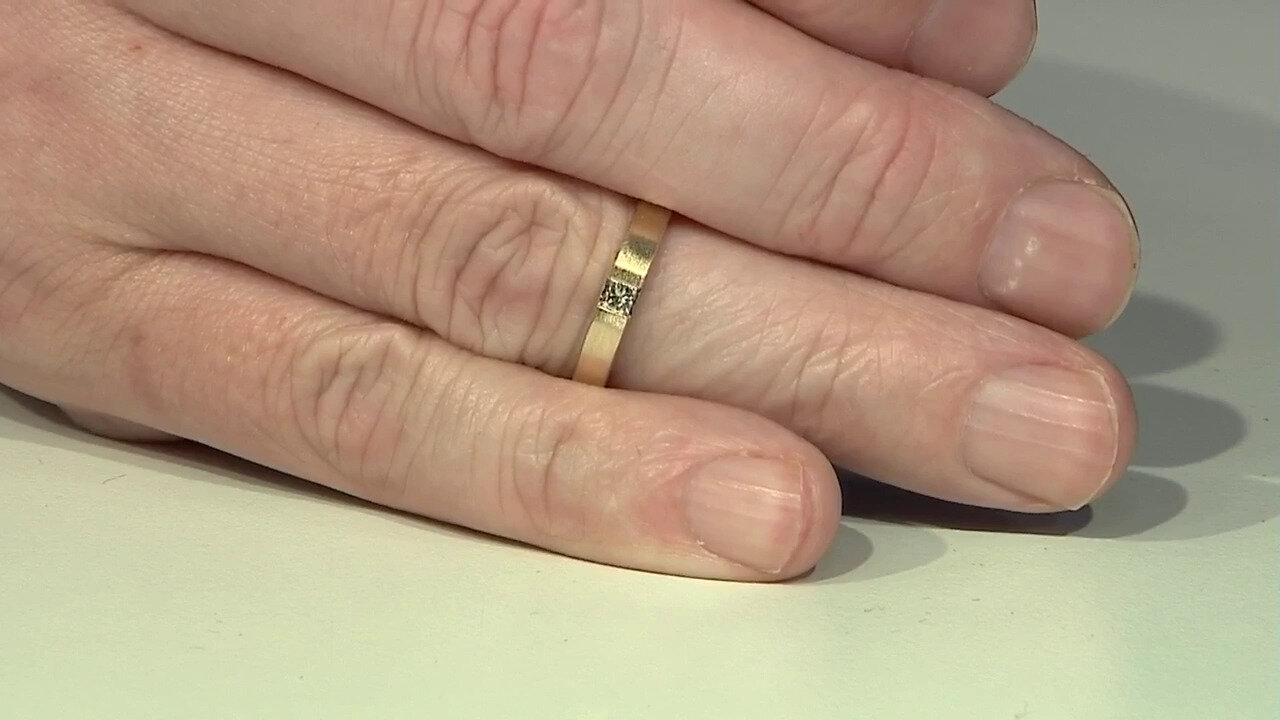 Video Bague en argent et Diamant chocolat I2